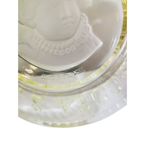 Antique Uranium Children's (Boy) EAPG ABC Plate by Clay's Crystal Works - Picture 6 of 9